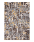 Neutral beige textured area rug with subtle striped pattern throughout