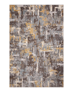 Neutral beige textured area rug with subtle striped pattern throughout