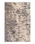 Blue book on gray and white striped wool rug with textured surface
