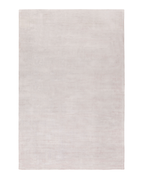 Amara viscose hand-loomed area rug in Light Beige, full rug view