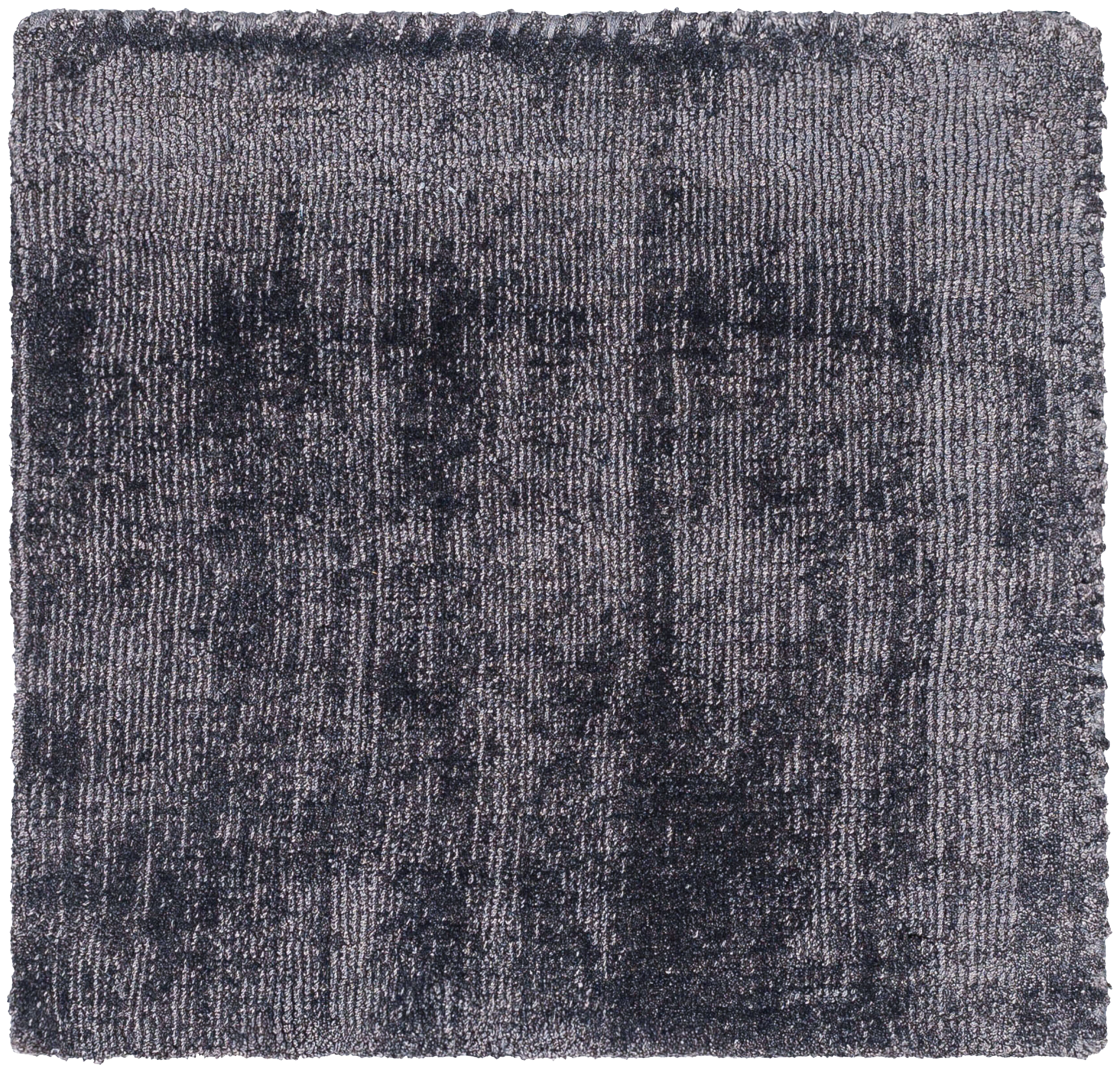Grey distressed texture rug with subtle worn pattern and matte finish