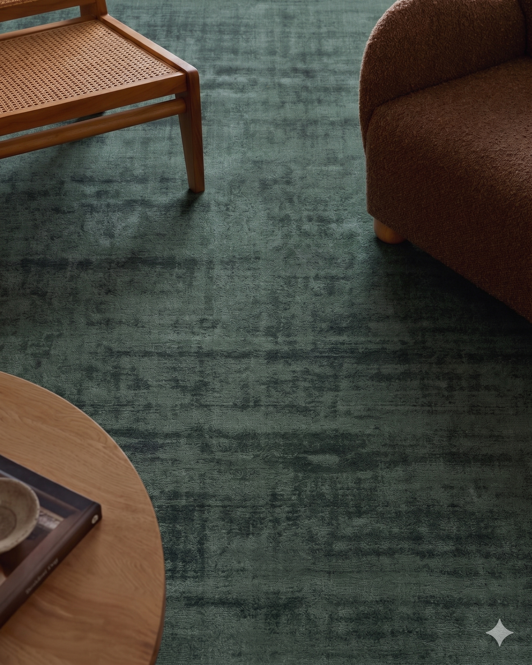 Amara Viscose Solid Rug (Evergreen) — Made to Order
