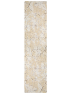 Beige crackle pattern rug with abstract veining and neutral earth tones