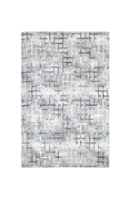 Azure Asymmetrical Geometric Rug