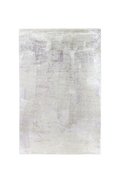 Distressed grey and lavender rug with mottled vintage texture