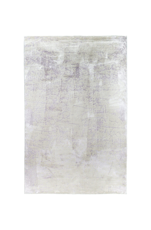 Distressed grey and lavender rug with mottled vintage texture