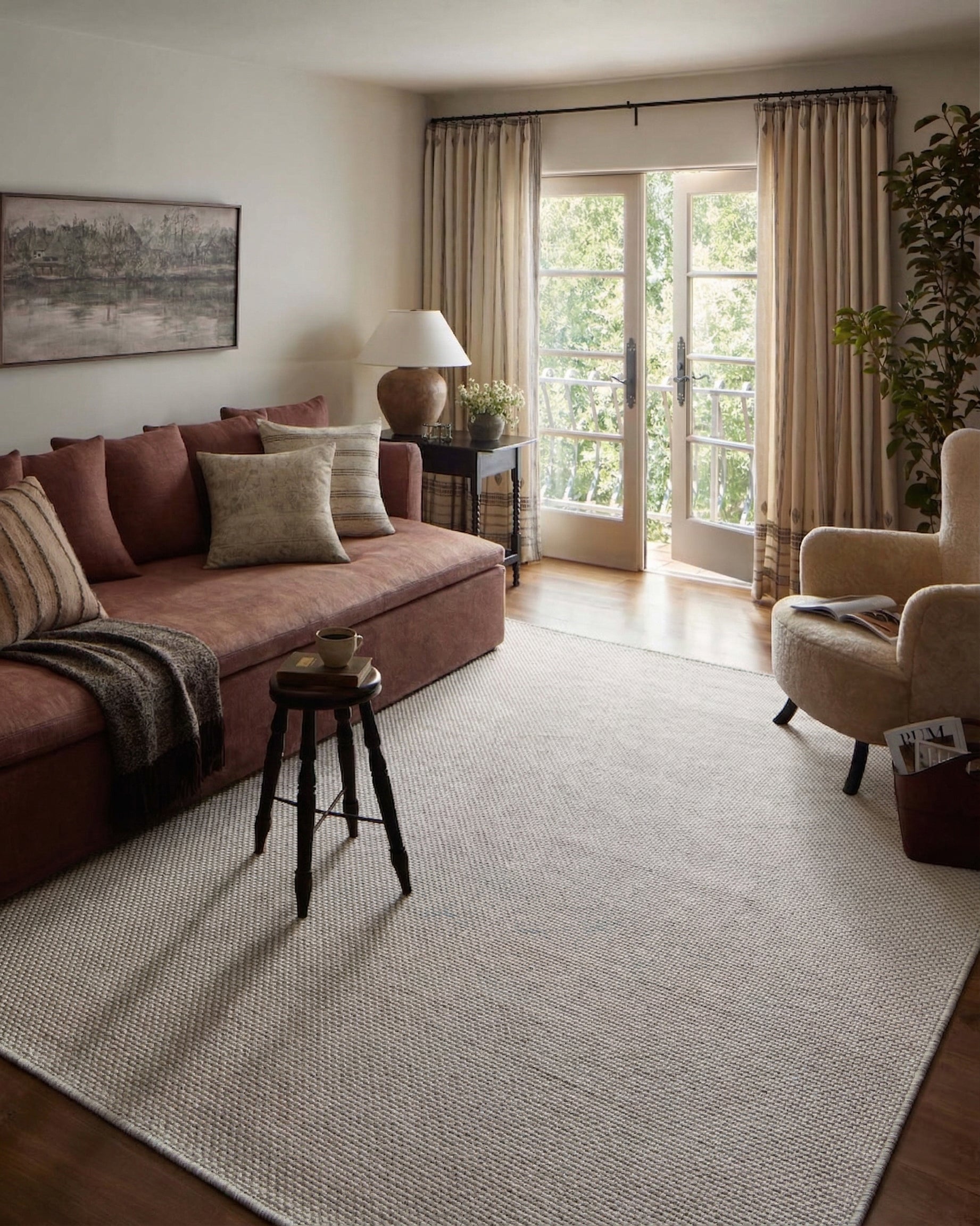 Montclair Basket Weave Neutral Indoor Outdoor Rug