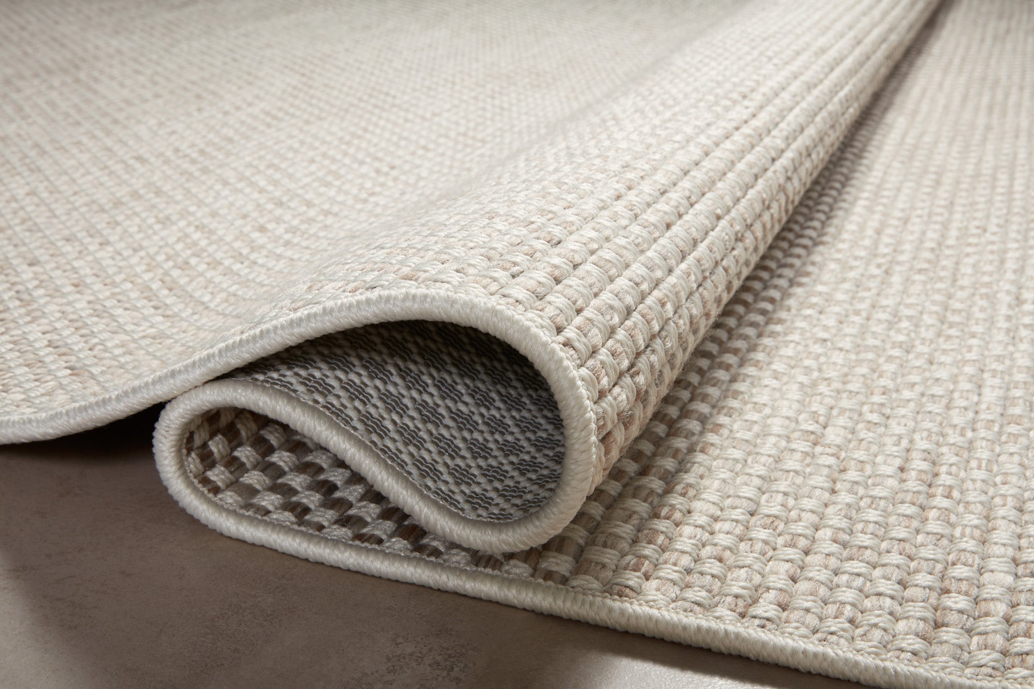 Montclair Basket Weave Neutral Indoor Outdoor Rug