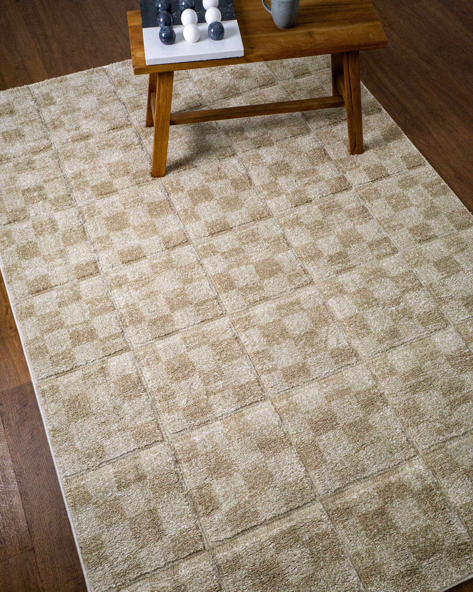 Sterling Checkered Modern Rug