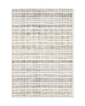Textured cream and gold flatweave rug with woven geometric pattern design