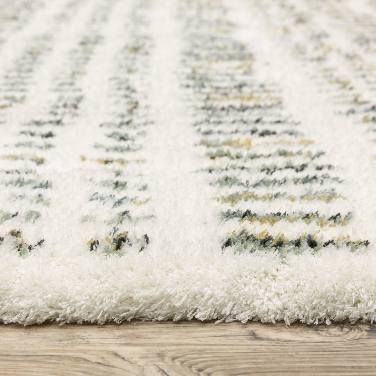 Textured cream and gold flatweave rug with woven geometric pattern design