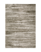 Brown and cream striped texture rug with horizontal woven pattern