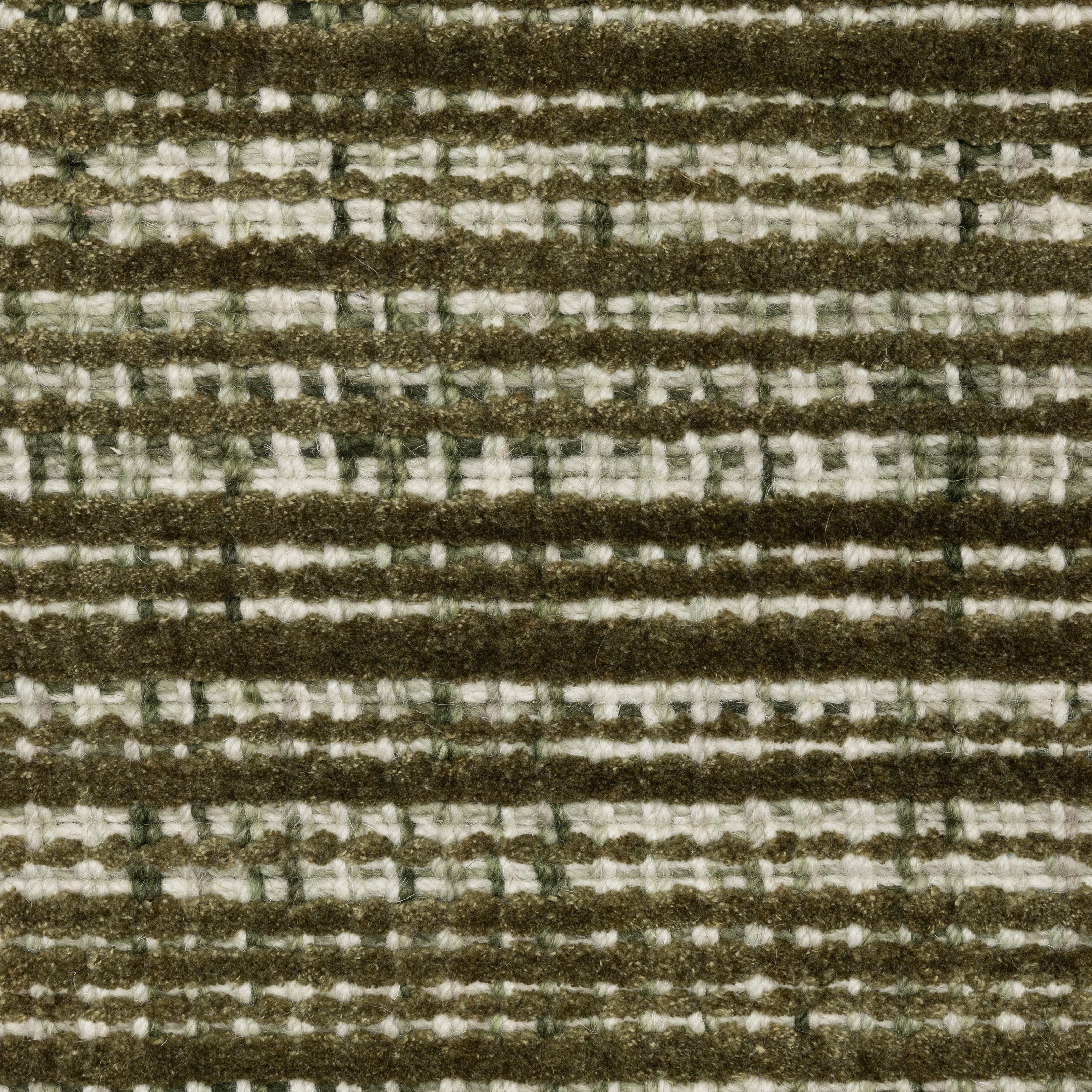 Sage green textured rug with horizontal woven pattern and natural fiber appearance