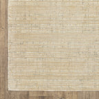 Handwoven cream and beige textured area rug with natural fiber appearance