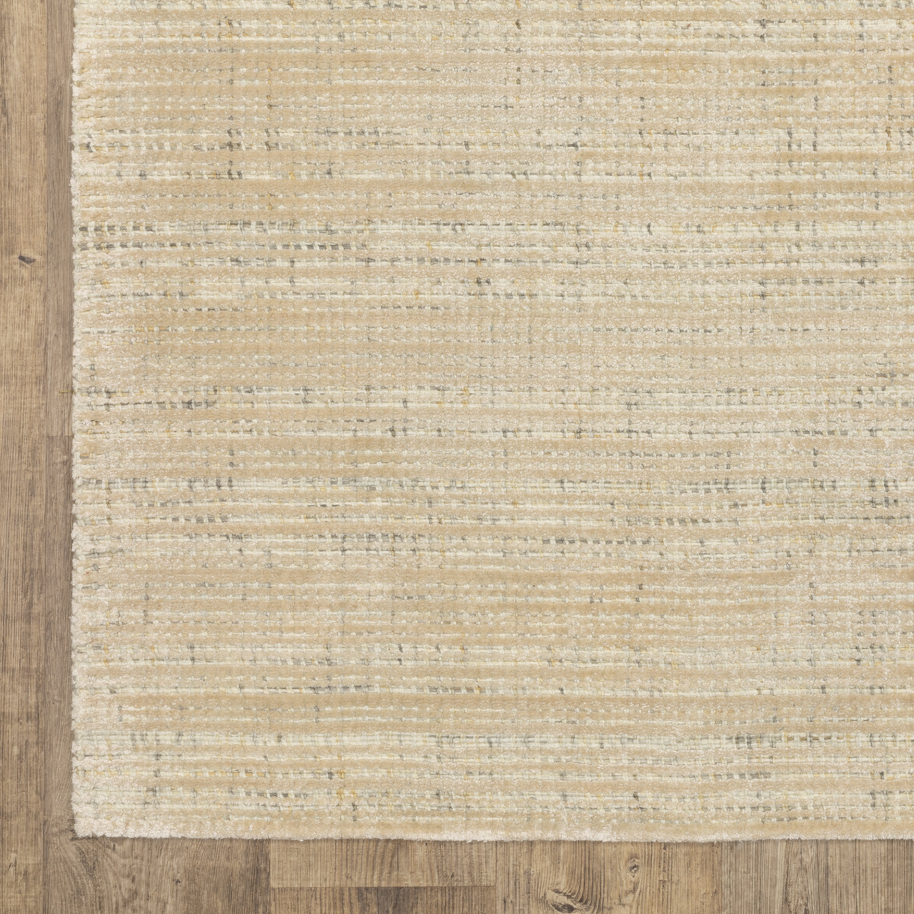 Handwoven cream and beige textured area rug with natural fiber appearance