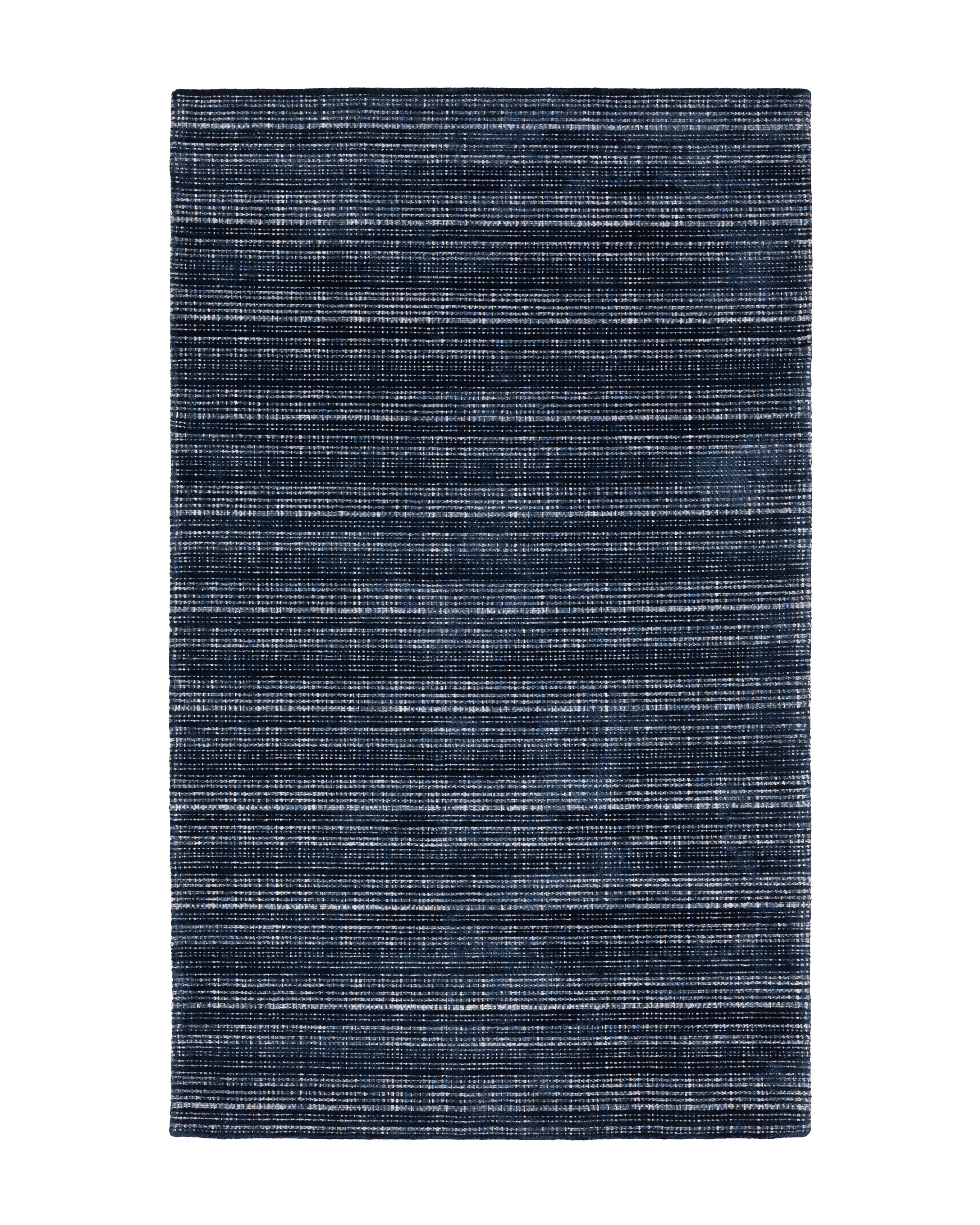 Hugo Striped Viscose Blend Modern Rug