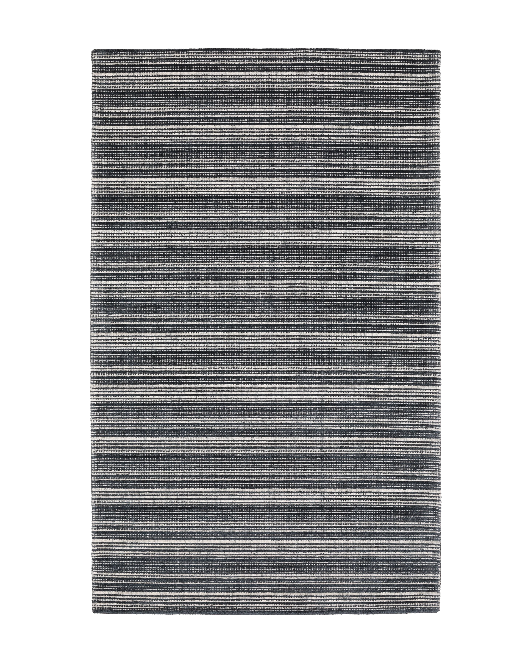 Hugo Striped Viscose Blend Modern Rug
