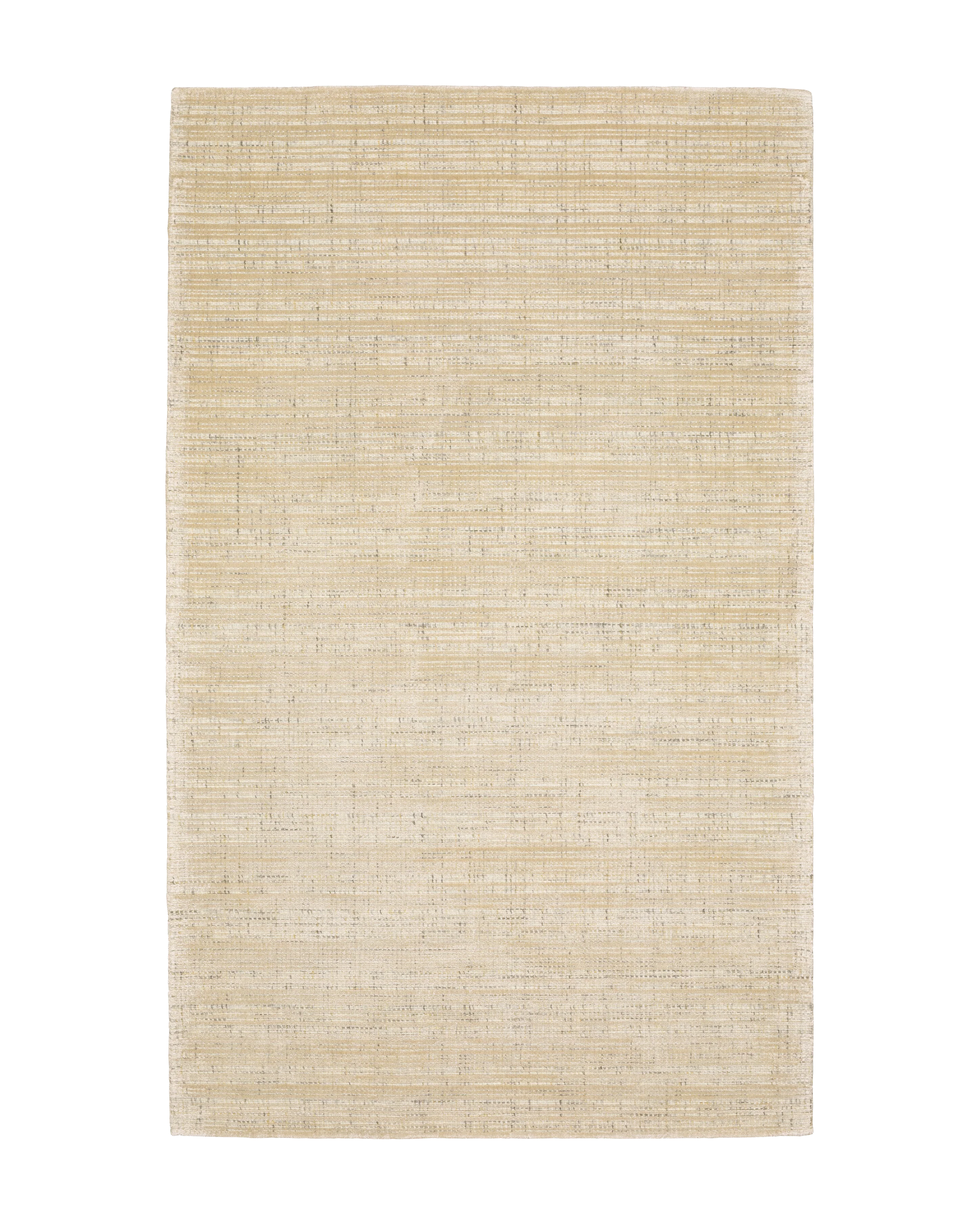 Hugo Striped Viscose Blend Modern Rug