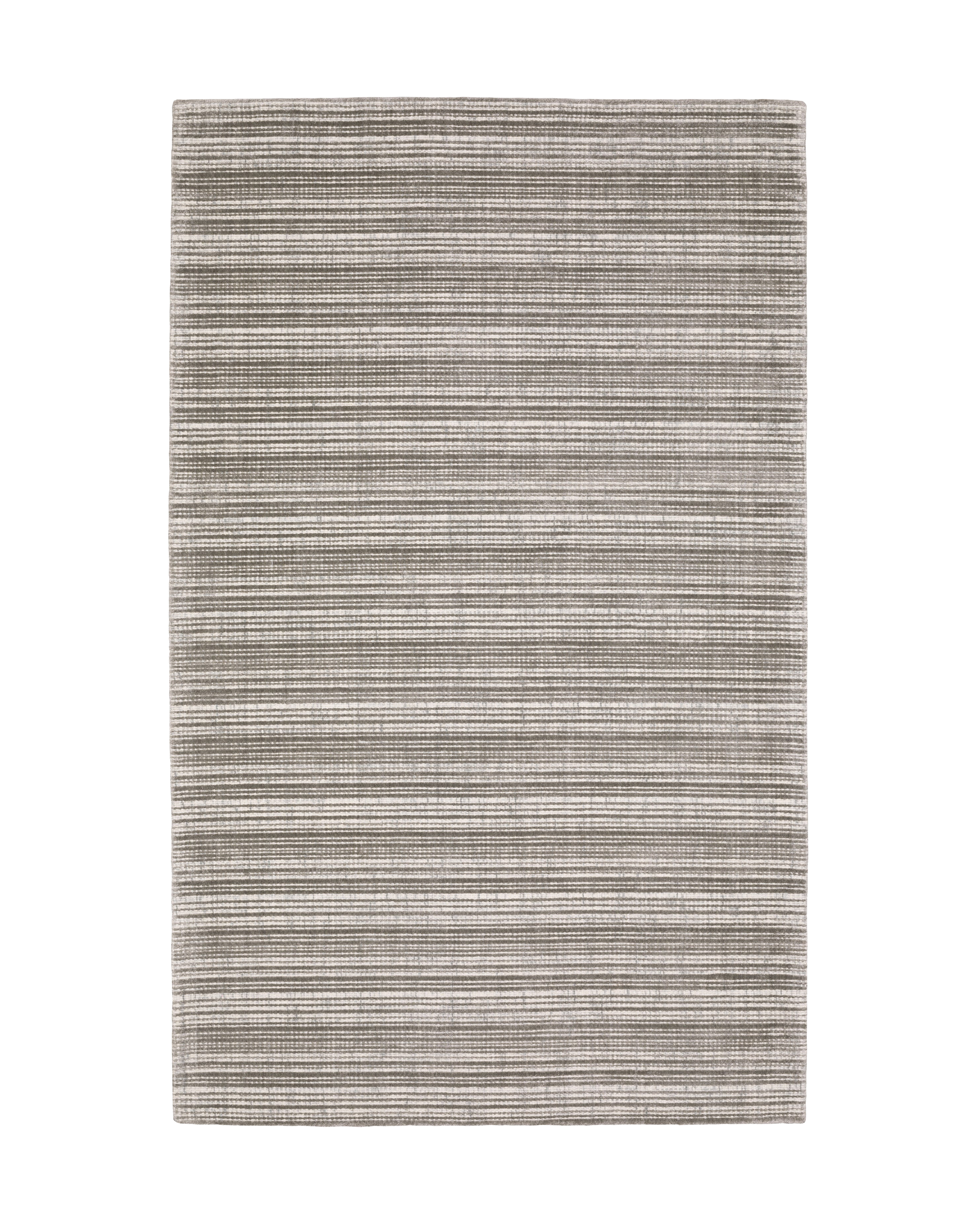 Hugo Striped Viscose Blend Modern Rug