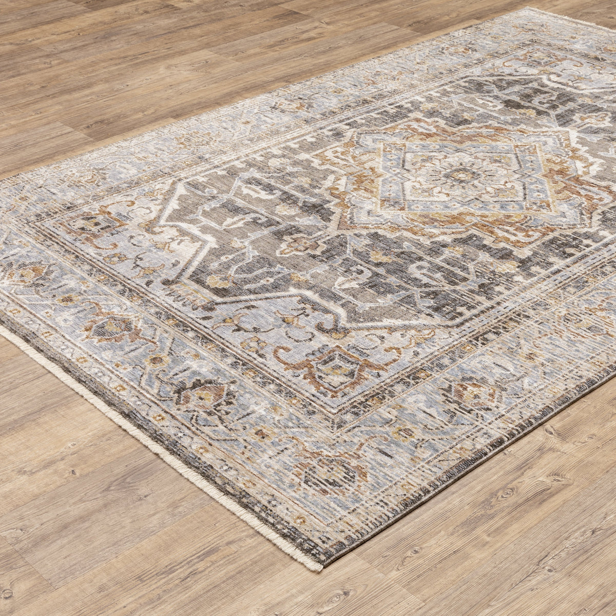Maharaja Bordered Medallion Traditional Rug