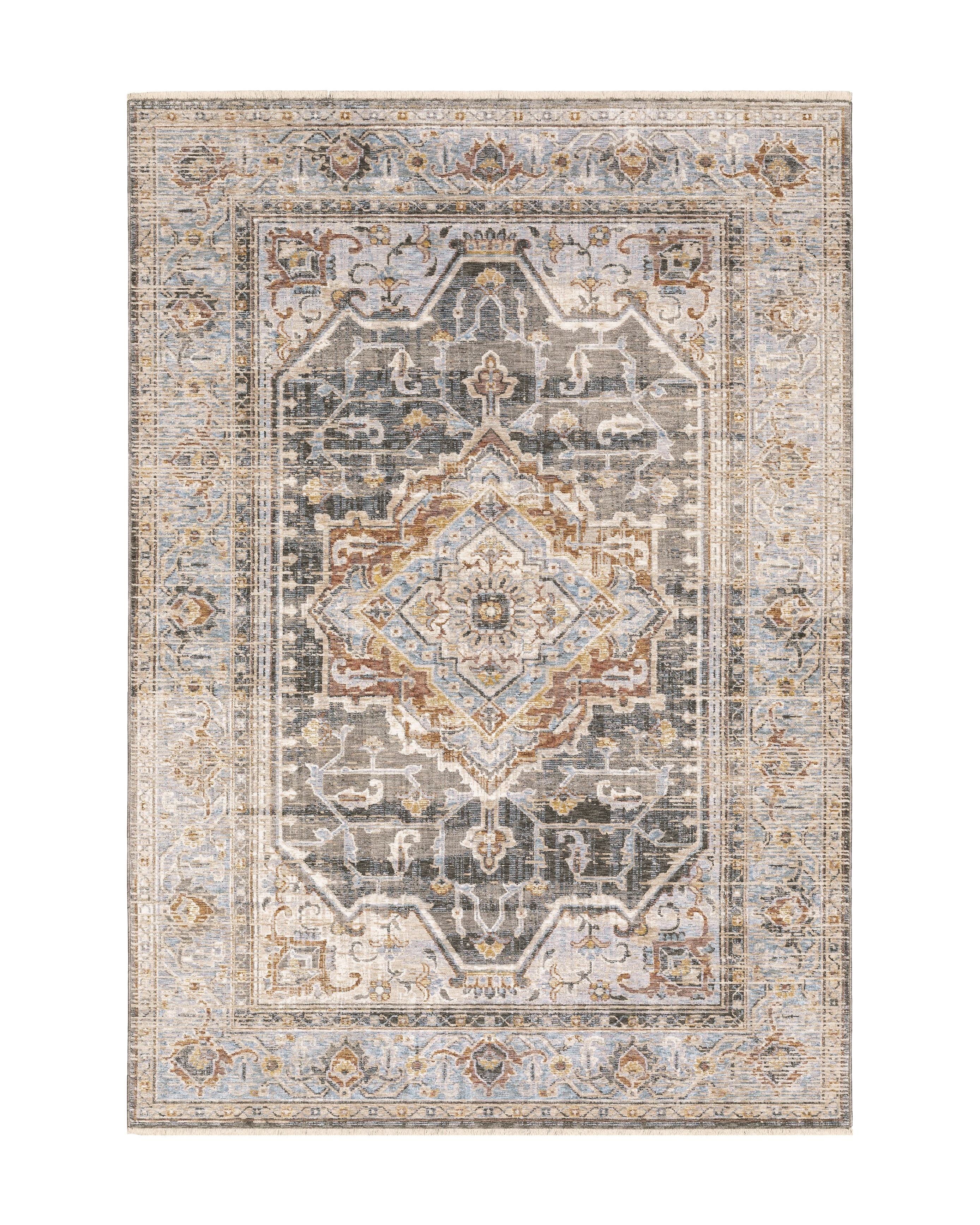 Maharaja Bordered Medallion Traditional Rug