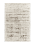 Amara viscose hand-loomed area rug in Ivory White, full rug view