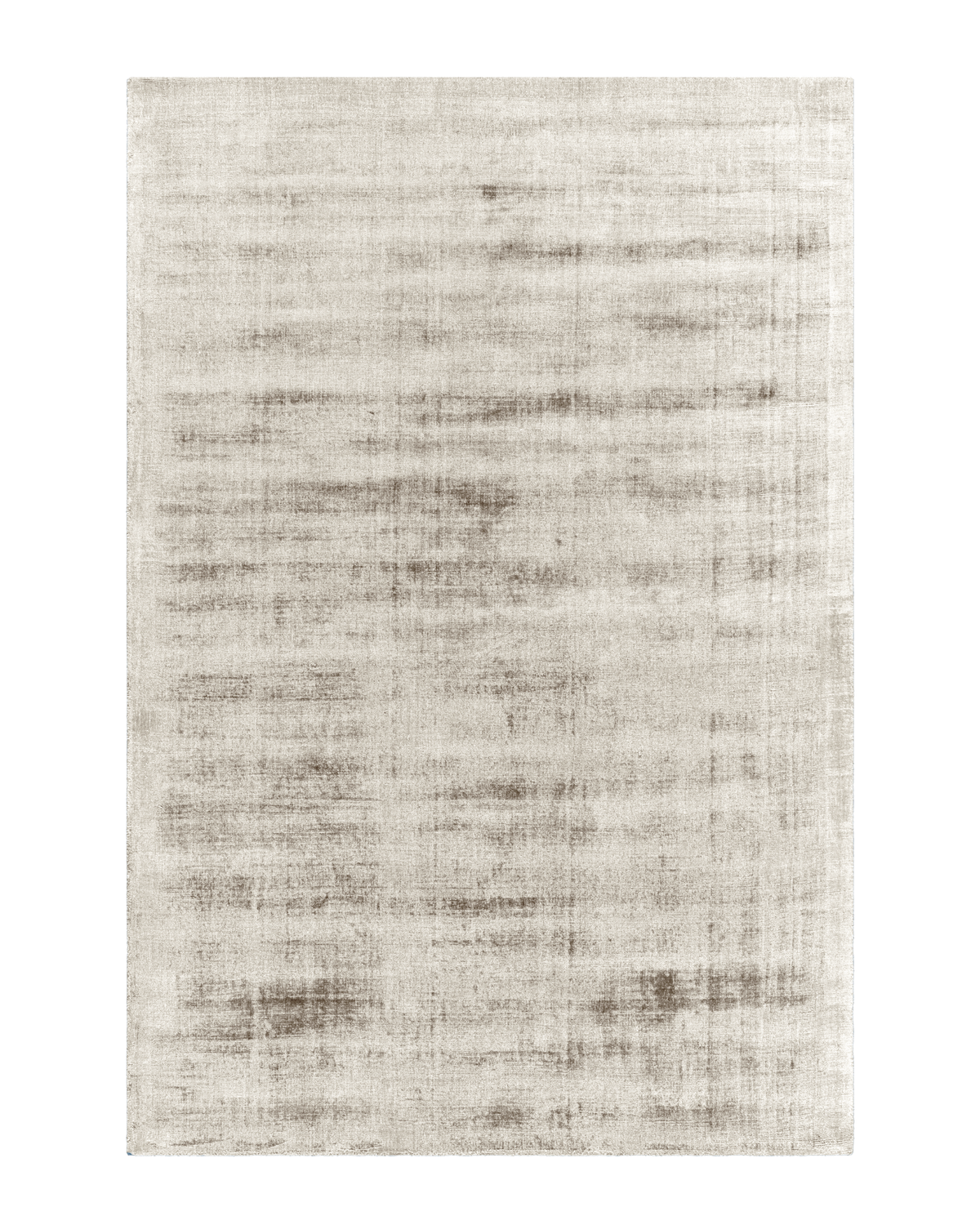 Amara viscose hand-loomed area rug in Ivory White, full rug view