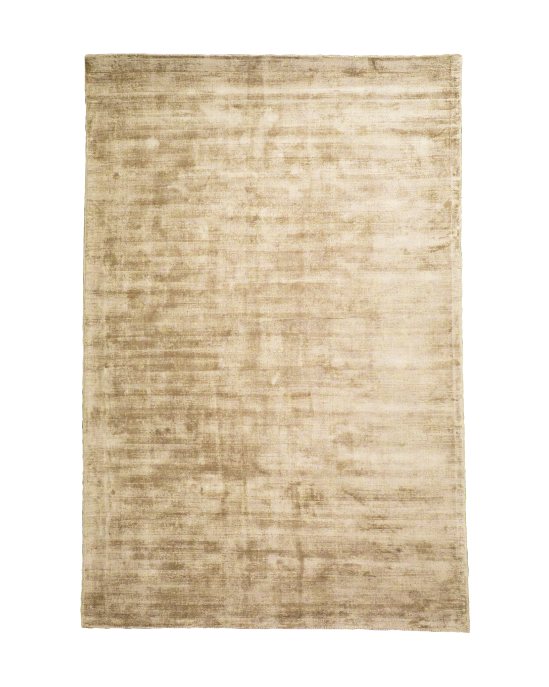Amara viscose hand-loomed area rug in Shell Beige, full rug view