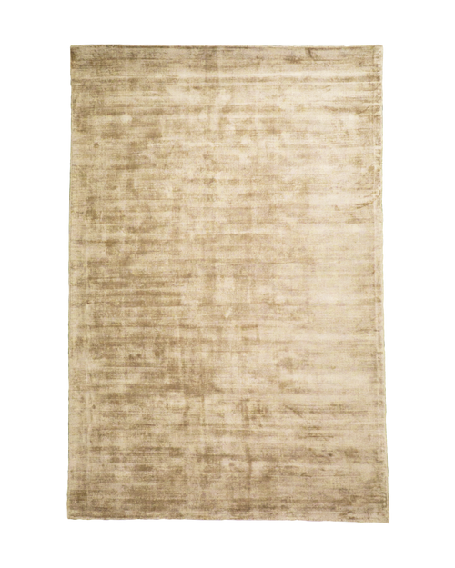 Amara viscose hand-loomed area rug in Shell Beige, full rug view