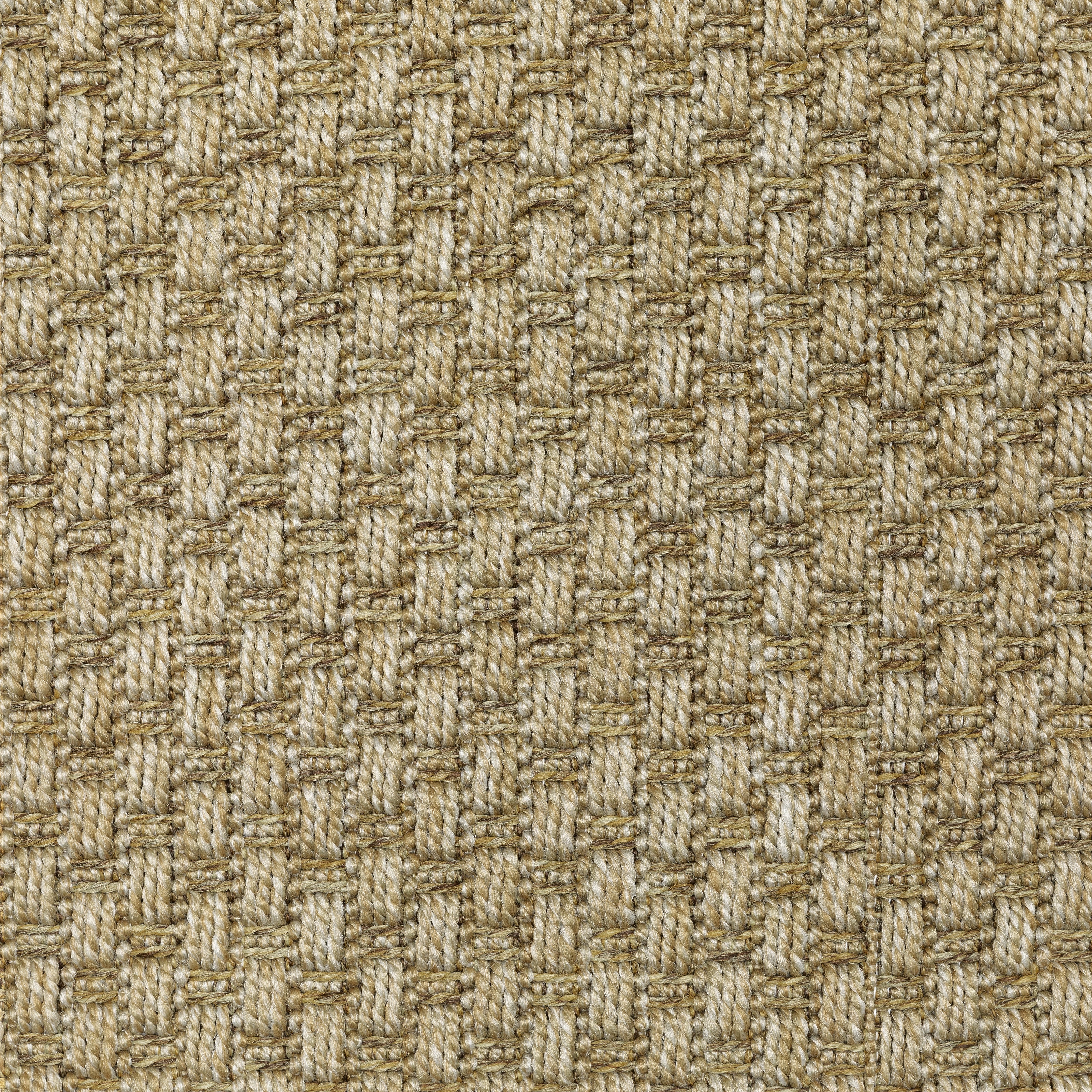 Natural beige textured woven rug with subtle crosshatch pattern