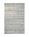 Modern striped area rug in grey, beige and cream tones with textured weave
