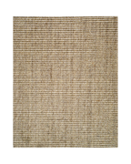 Natural woven texture rug with neutral tan and beige tones in flat weave style