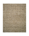 Neutral beige textured woven rug with ribbed pattern in natural fibers