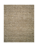 Neutral beige textured woven rug with ribbed pattern in natural fibers