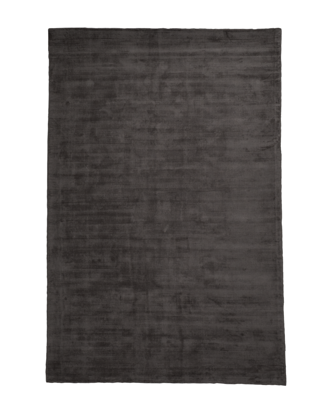 Amara viscose hand-loomed area rug in Black, full rug view