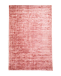 Amara viscose hand-loomed area rug in Coral Pink, full rug view