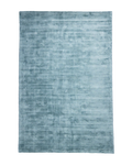 Amara viscose hand-loomed area rug in Dark Cyan, full rug view