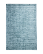 Amara viscose hand-loomed area rug in Dark Cyan, full rug view