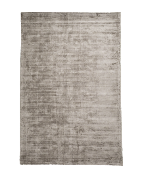 Amara viscose hand-loomed area rug in Dusk Grey, full rug view