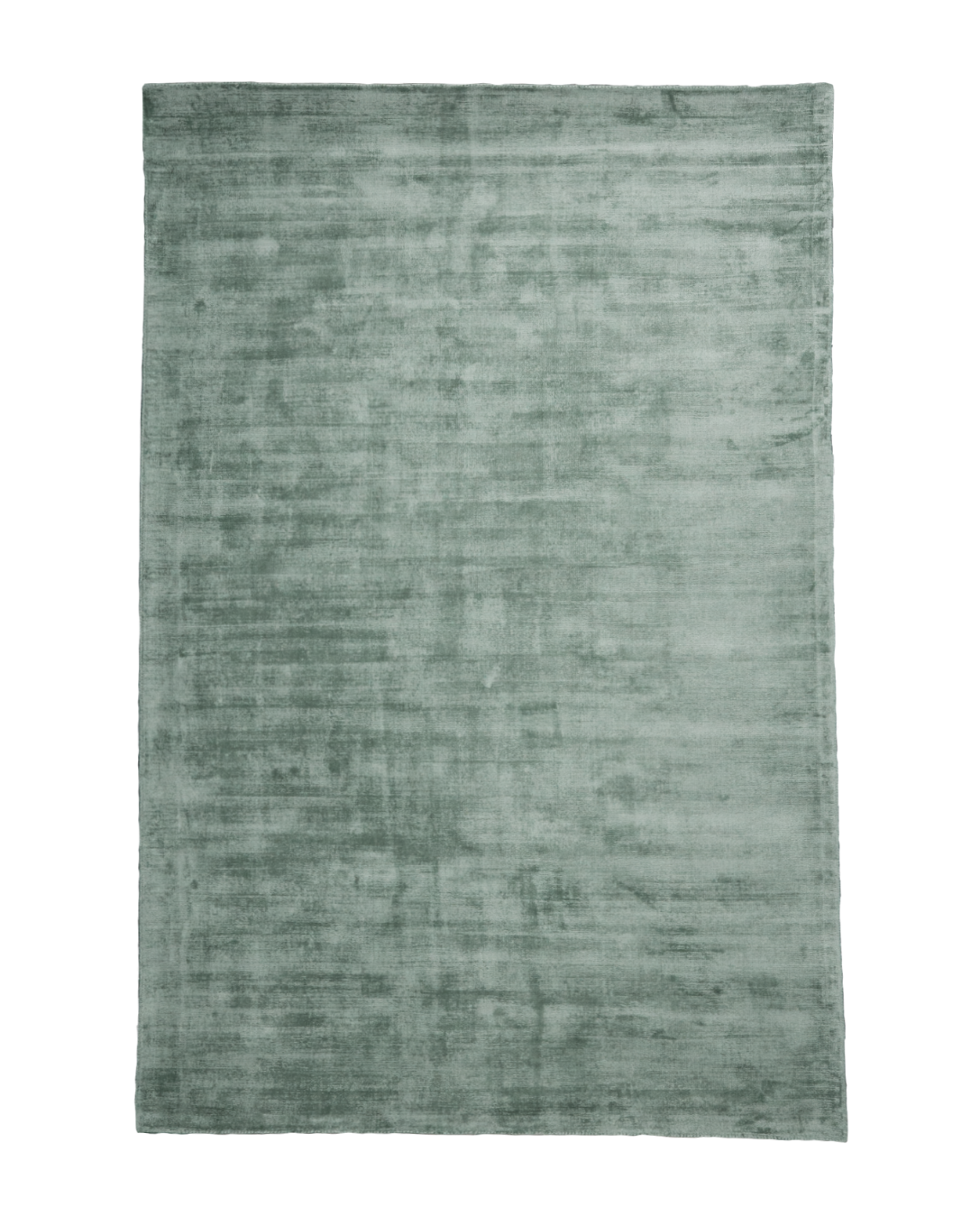 Amara viscose hand-loomed area rug in Evergreen, full rug view
