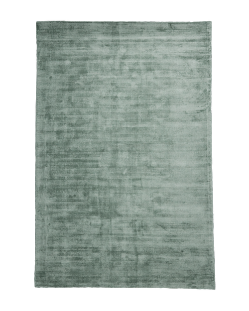 Amara viscose hand-loomed area rug in Evergreen, full rug view