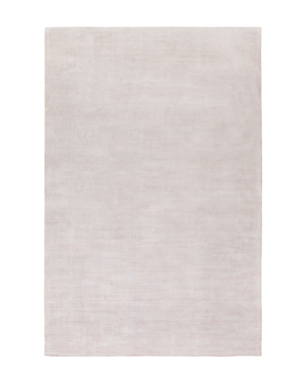Amara viscose hand-loomed area rug in Light Beige, full rug view