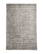 Amara viscose hand-loomed area rug in Light Grey, full rug view