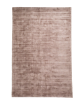 Amara viscose hand-loomed area rug in Light Mauve, full rug view