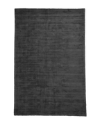 Amara viscose hand-loomed area rug in Navy Black, full rug view