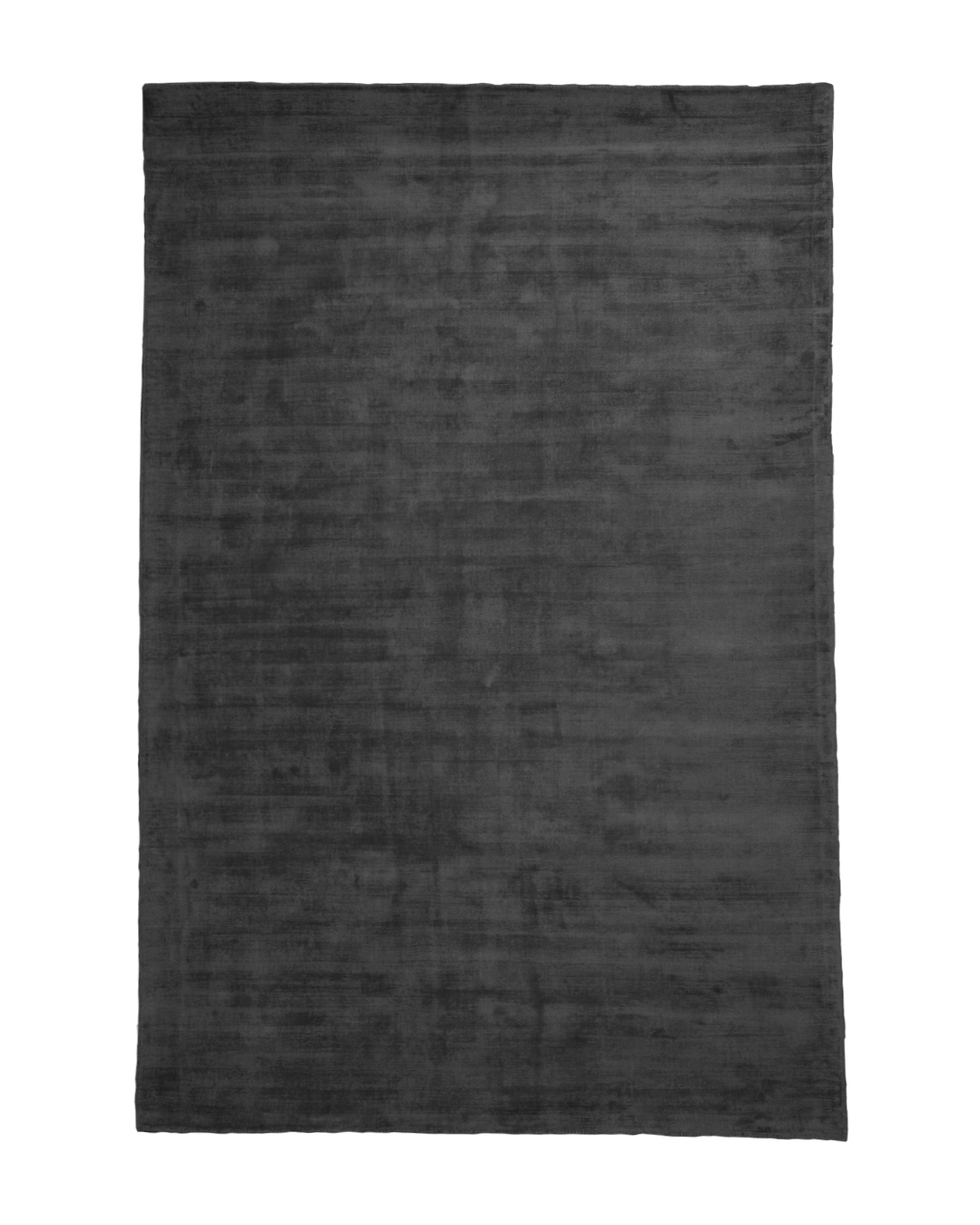 Amara viscose hand-loomed area rug in Navy Black, full rug view