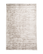 Amara viscose hand-loomed area rug in Pearl, full rug view