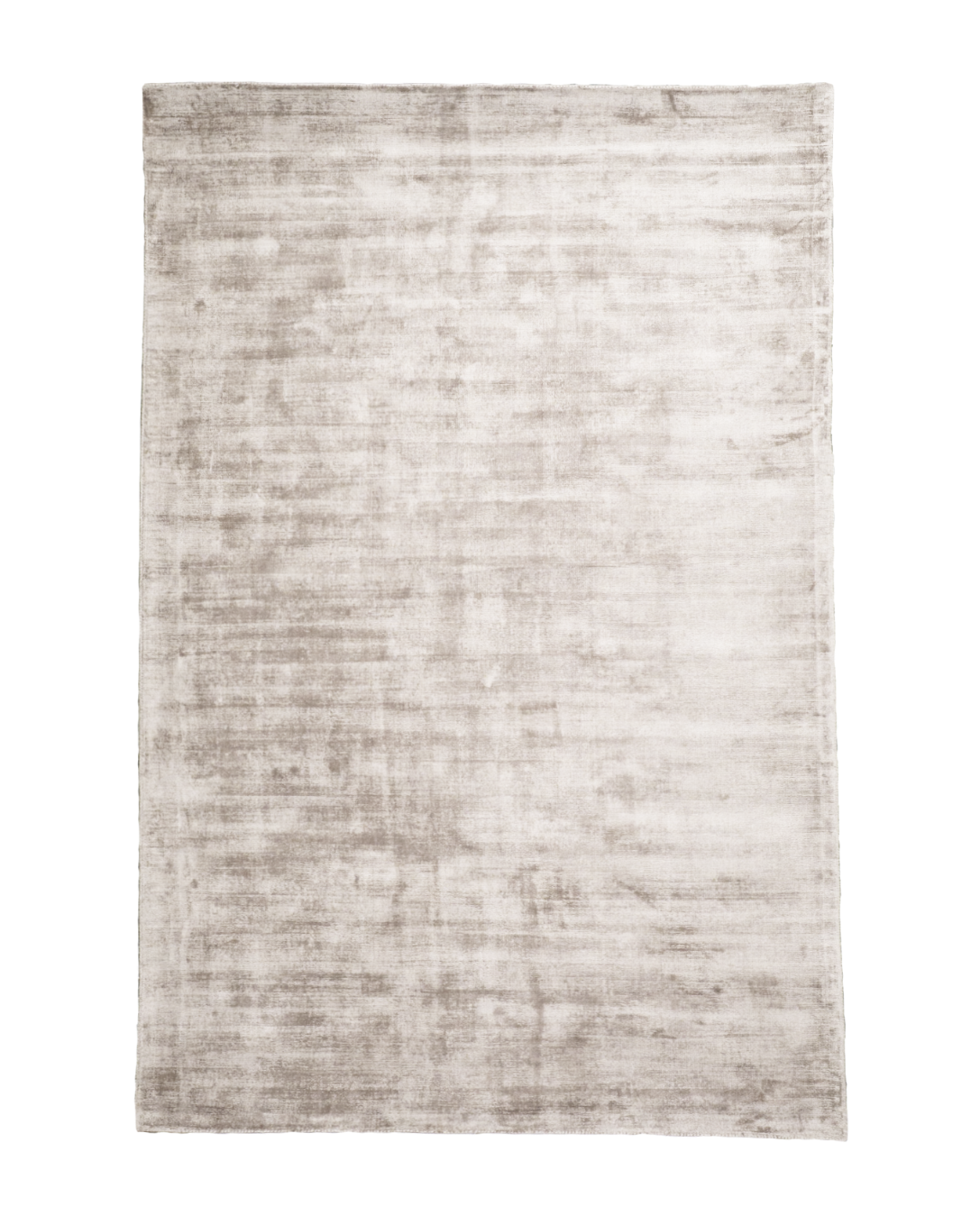 Amara viscose hand-loomed area rug in Pearl, full rug view