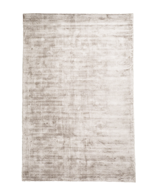 Amara viscose hand-loomed area rug in Pearl, full rug view