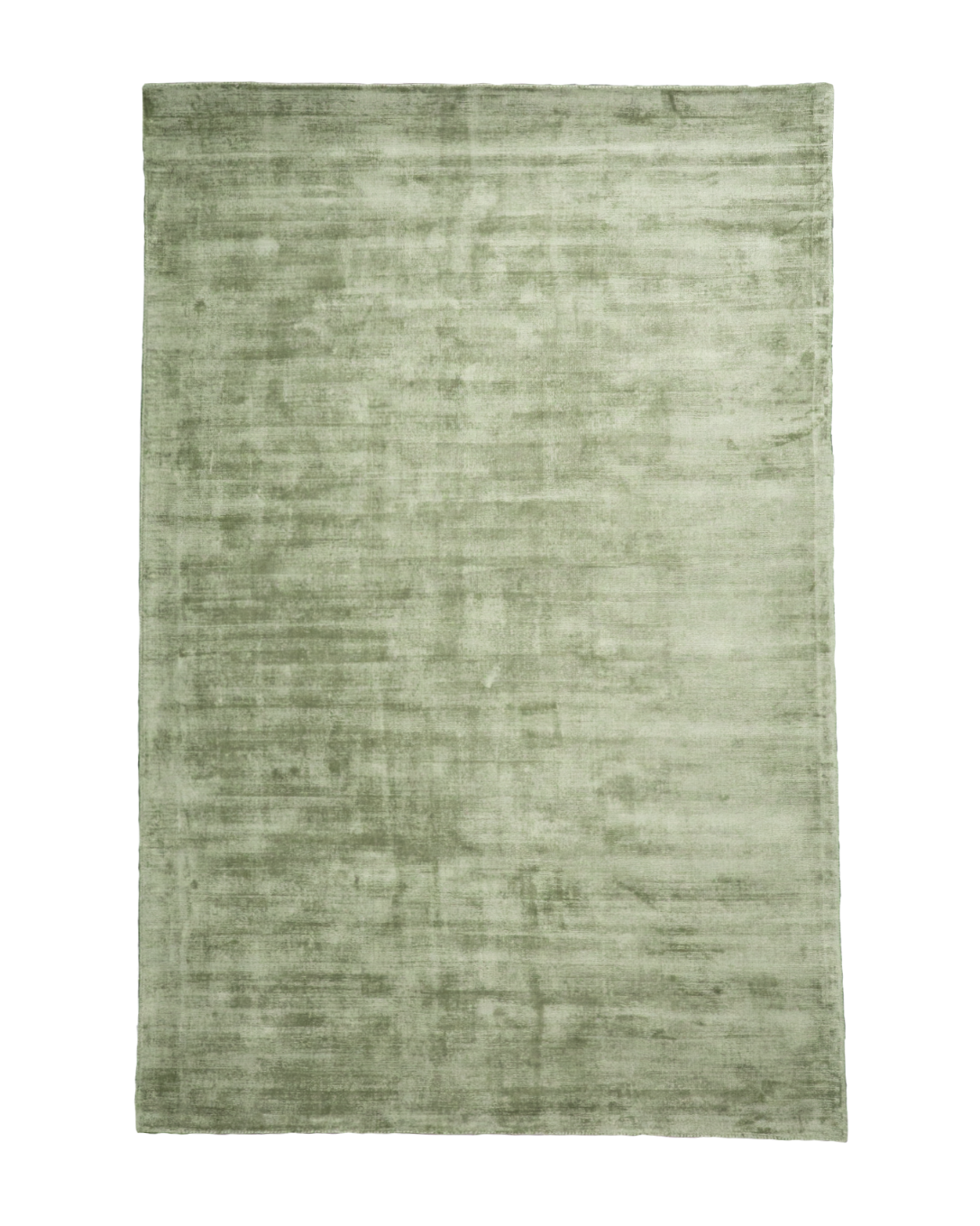Amara viscose hand-loomed area rug in Sage, full rug view